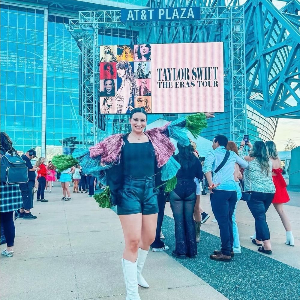 Nasty Gal Tinsel Fringe Jacket-Taylor Swift Karma Jacket